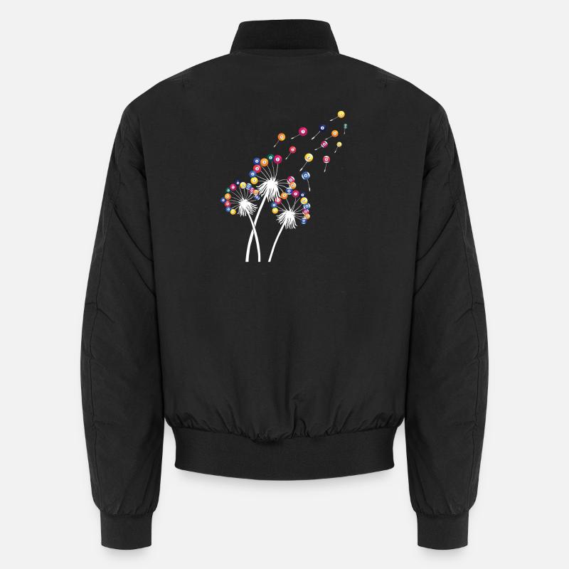 Löwenzahn-Billardkugel, lustiges Queue, Sportkunst Unisex Bomberjacke