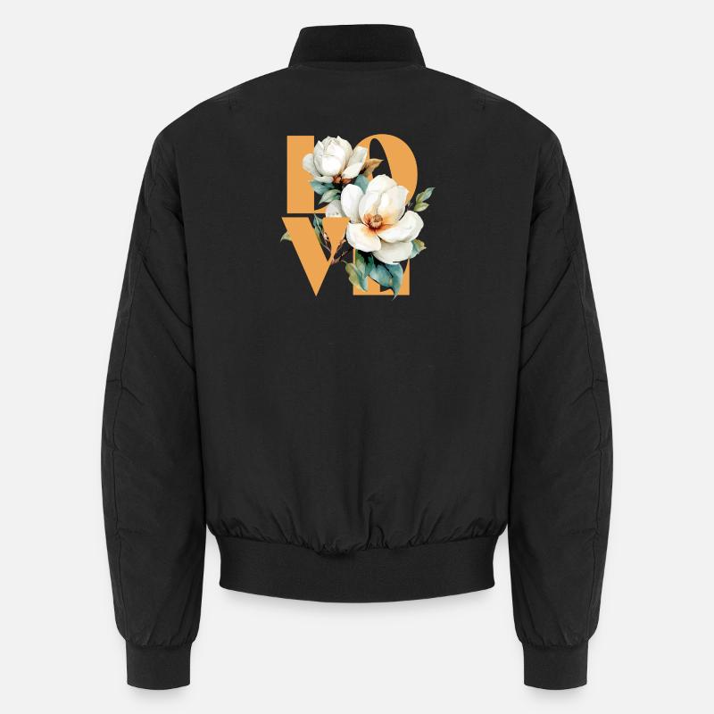 Design floral élégant de magnolia Bomber unisexe
