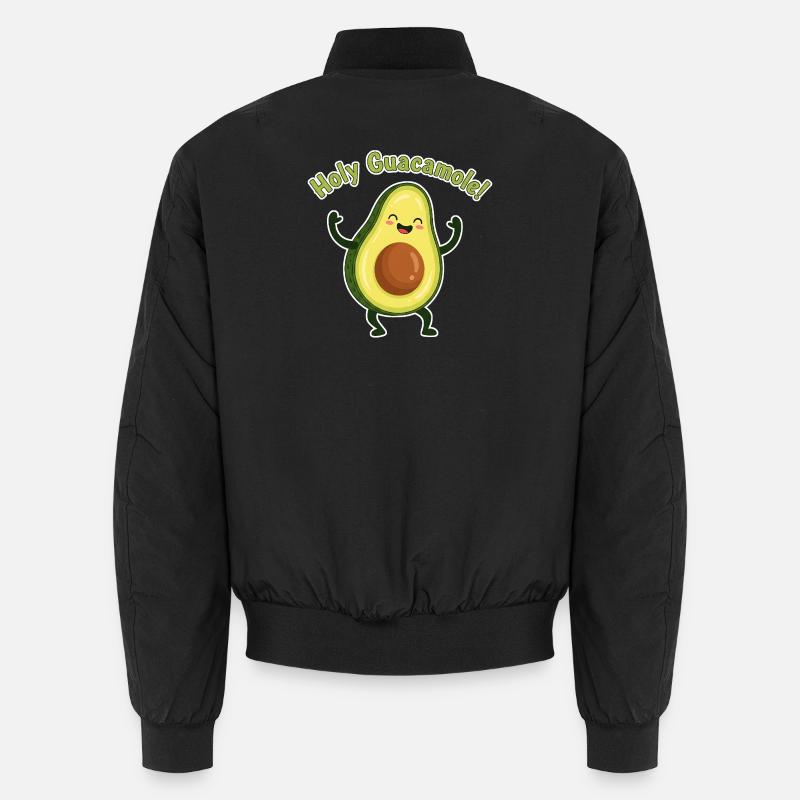 Holy Guacamole Avocado Design - Unisex Bomber Jacket - black