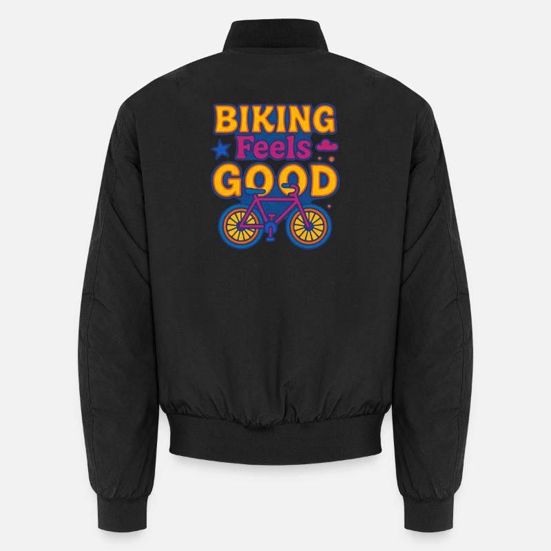 Faire du vélo, c'est bien ! Graphique dynamique Bomber unisexe