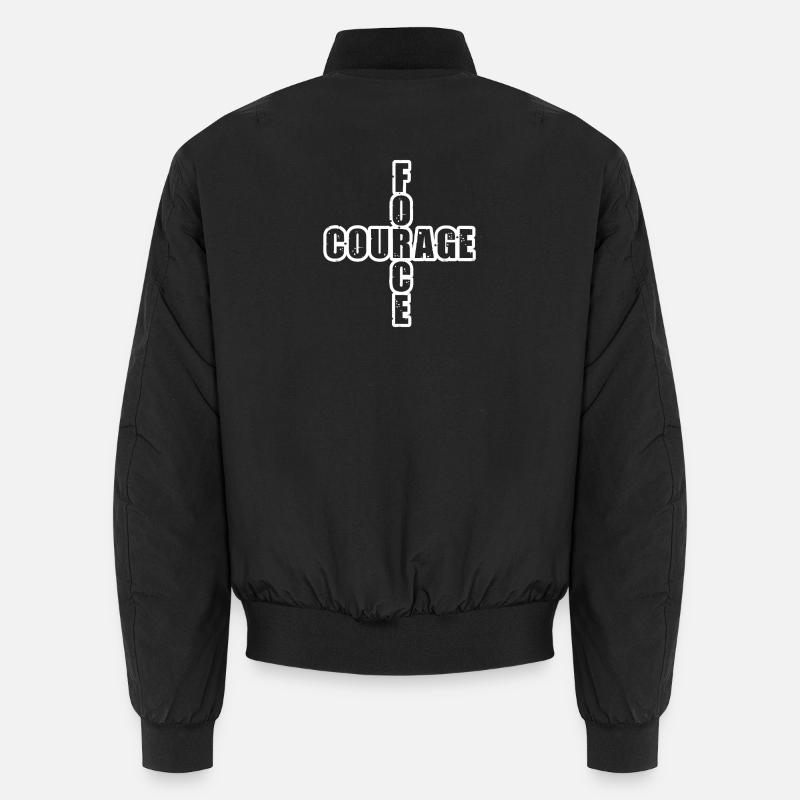 FORCE & COURAGE ! - Bomber unisexe - noir