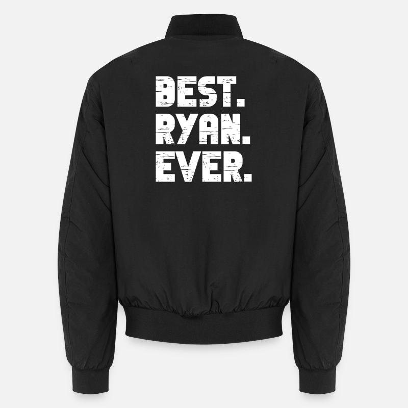 Best Ryan Ever Gift Saying - Unisex Bomber Jacket - black