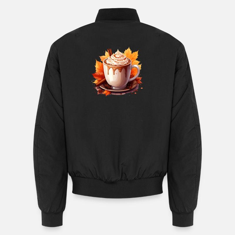 Herbstlicher Kakao - Unisex Bomberjacke - Schwarz