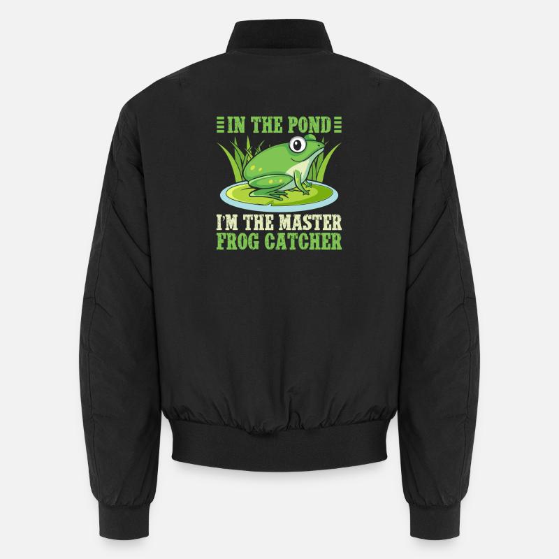 Frog Catcher In The Pond Master Catcher Frog Unisex Bomberjacke