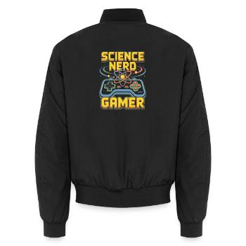 Science Nerd Gamer Atom Controller Wissenschaft - Bomber unisexe - noir - Dos - AI Model Male 185 light (185cm)