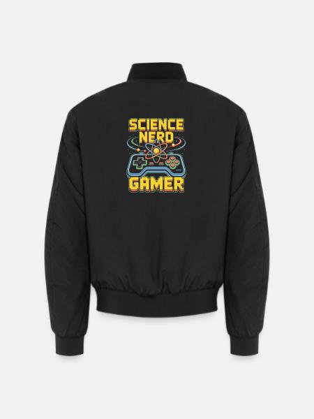 Science Nerd Gamer Atom Controller Wissenschaft - Bomber unisexe - noir