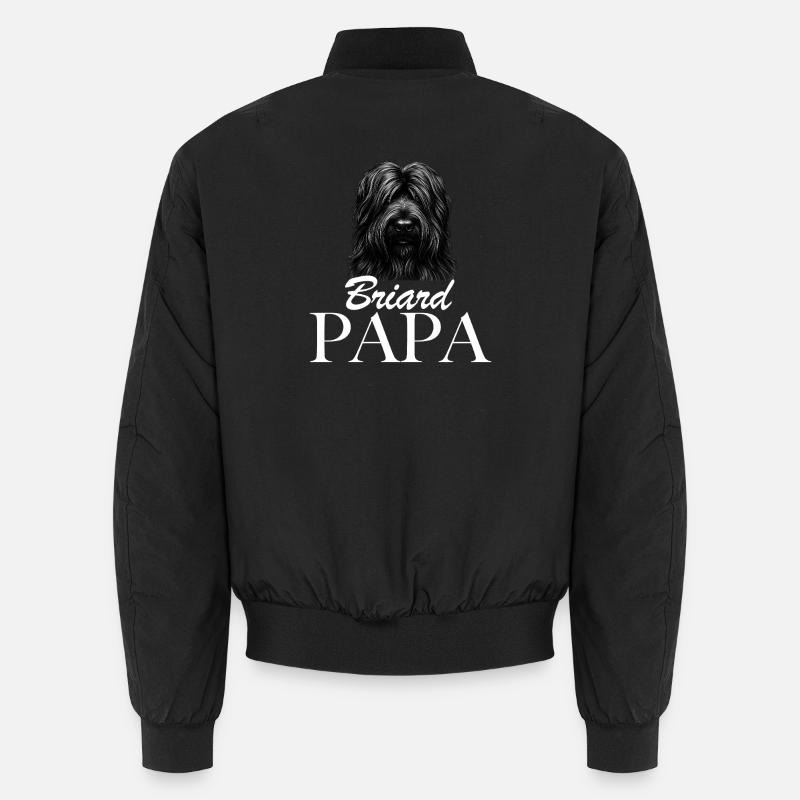 Briard Papa - Bomber unisexe - noir