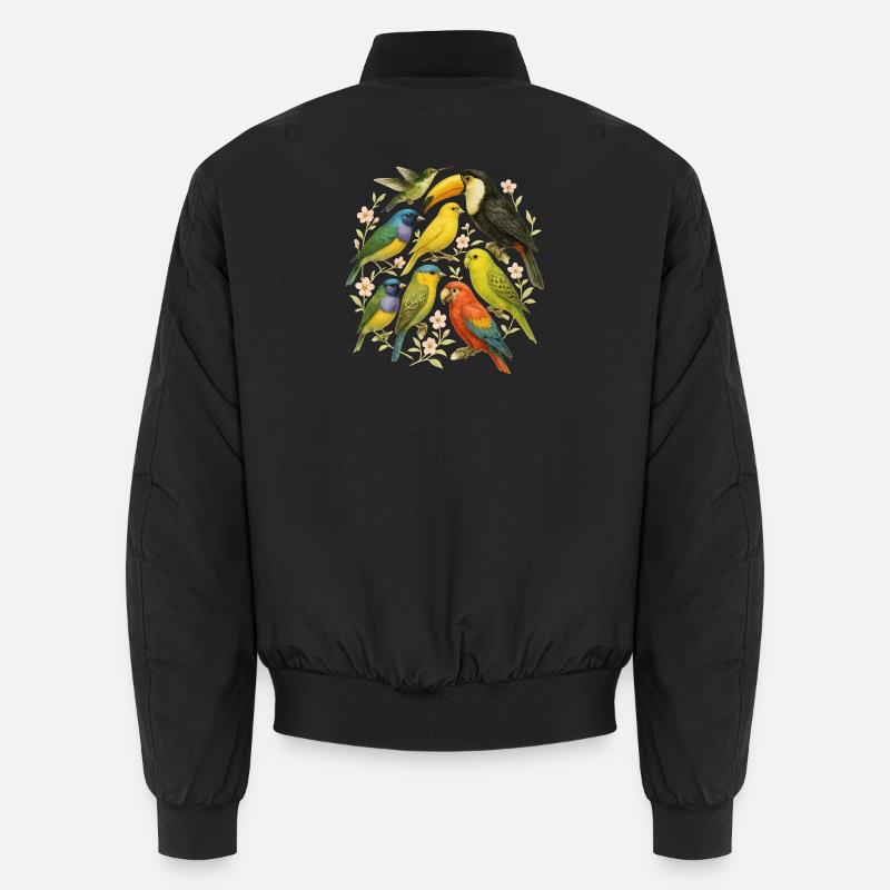 Collection de Perroquets Colorés et Mandchous Bomber unisexe