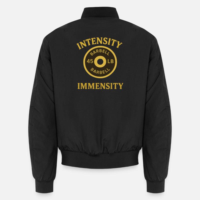 Conception intensive de poids d’haltères - Bomber unisexe - noir