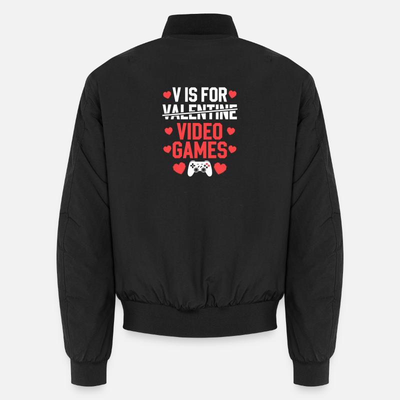 Saint-Valentin Jeux Vidéo Typographie Design Bomber unisexe