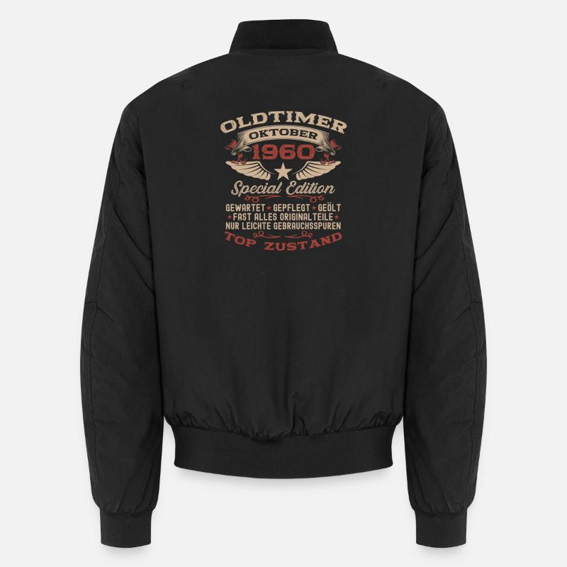 65. Geburtstag Geschenk Oldtimer Oktober 1960 Unisex Bomberjacke