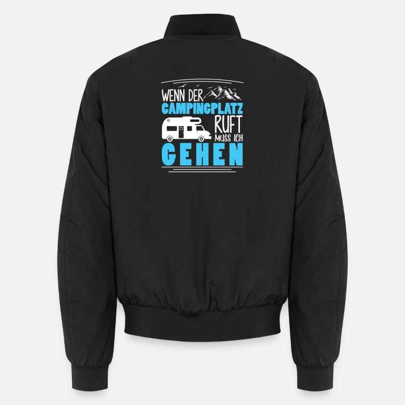 Camper Camping Wohnwagen Spruch Unisex Bomberjacke