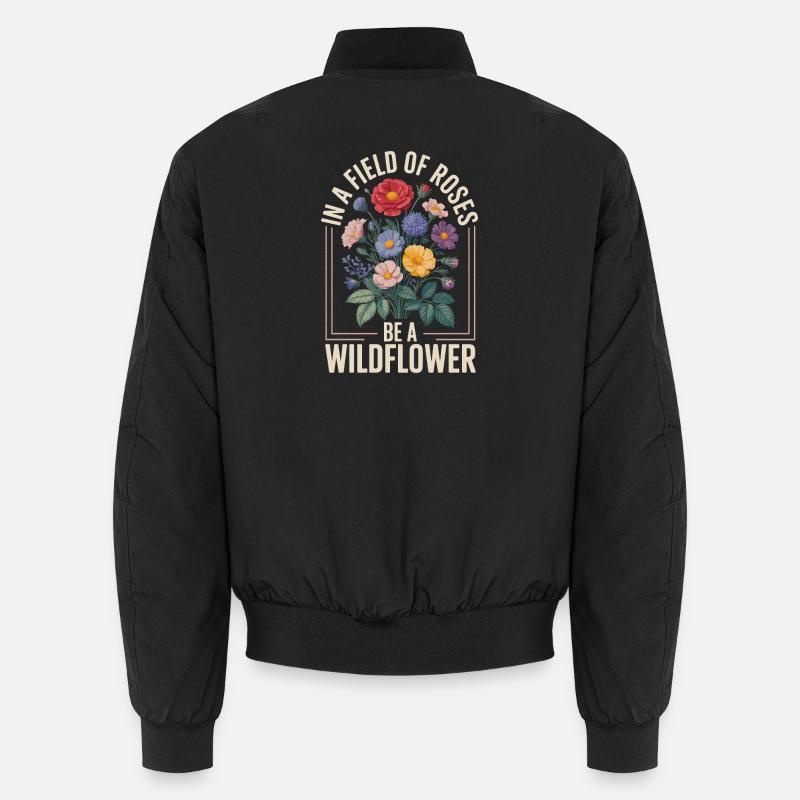 Wildblumen Spruch Unisex Bomberjacke