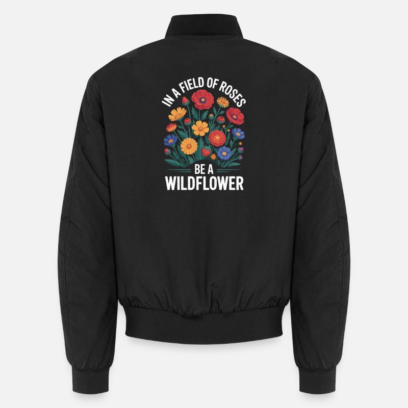 Wildblumen Spruch Inspiration Unisex Bomberjacke