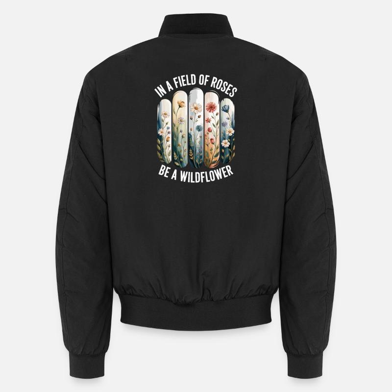 Wildflower Pattern Flowers Unisex Bomber Jacket