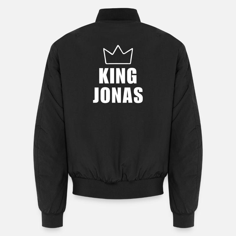 Jonas Name mit Buchstabe J - King Crown Hemd Unisex Bomberjacke