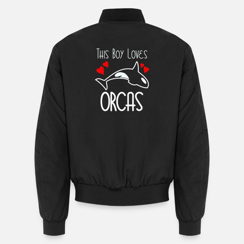 This Boy Loves Orcas Unisex Bomberjacke