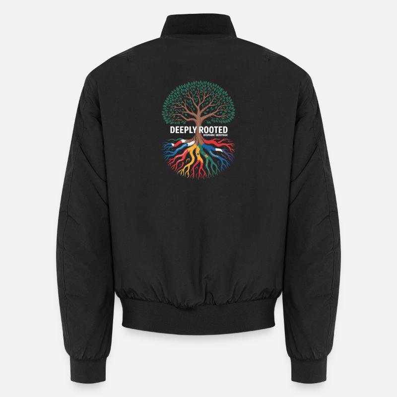Deeply Rooted Hispanic Heritage Roots Unisex Bomber Jacket
