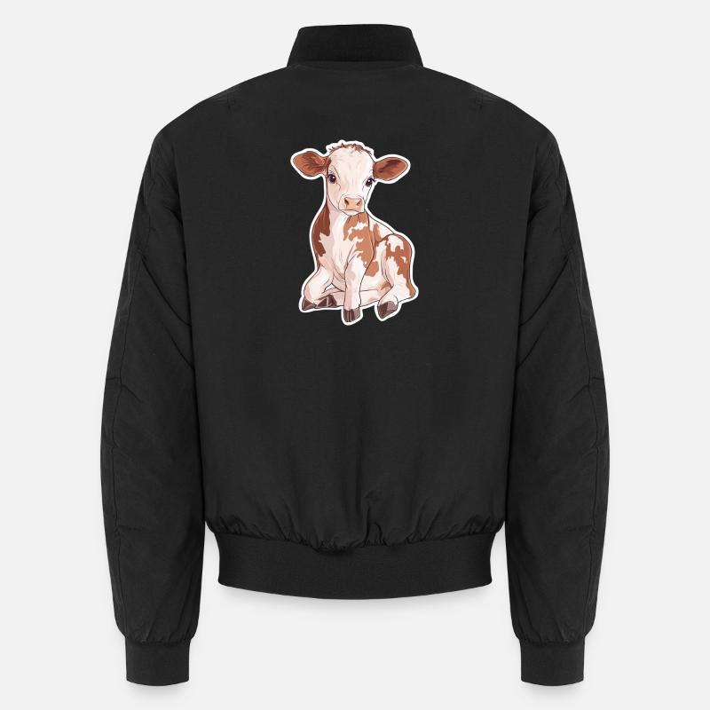 Cow - Unisex Bomber Jacket - black