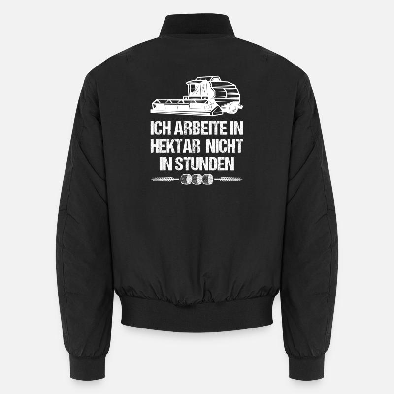 Farmer Combine Harvester - Unisex Bomber Jacket - black