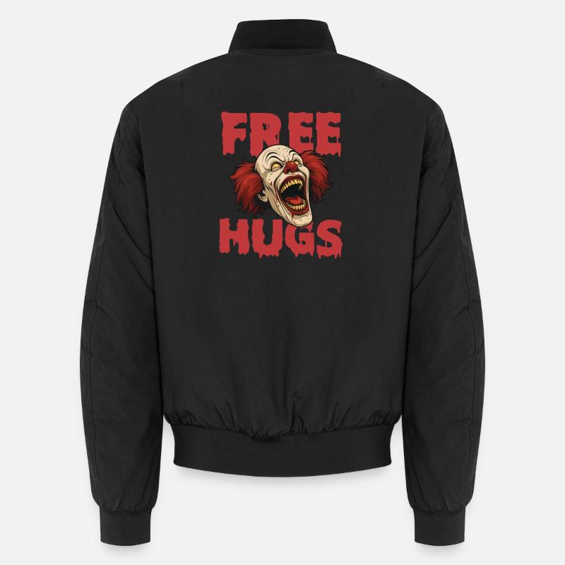 Câlins gratuits Spooky Halloween Evil Clown Bomber unisexe