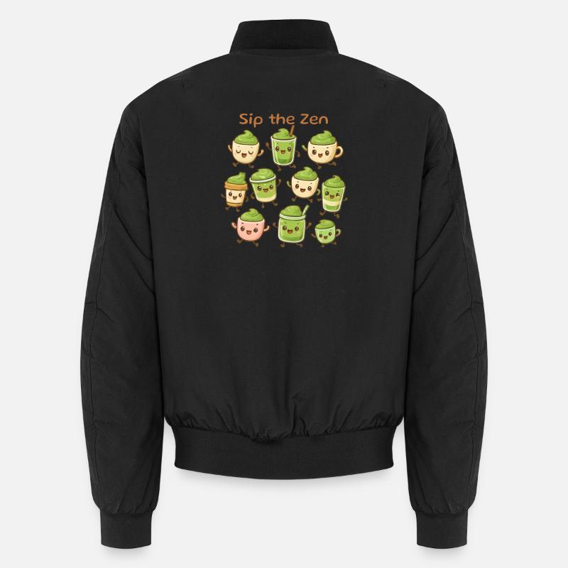 Matcha Tee / Matcha Latte Fans - Unisex Bomberjacke - Schwarz