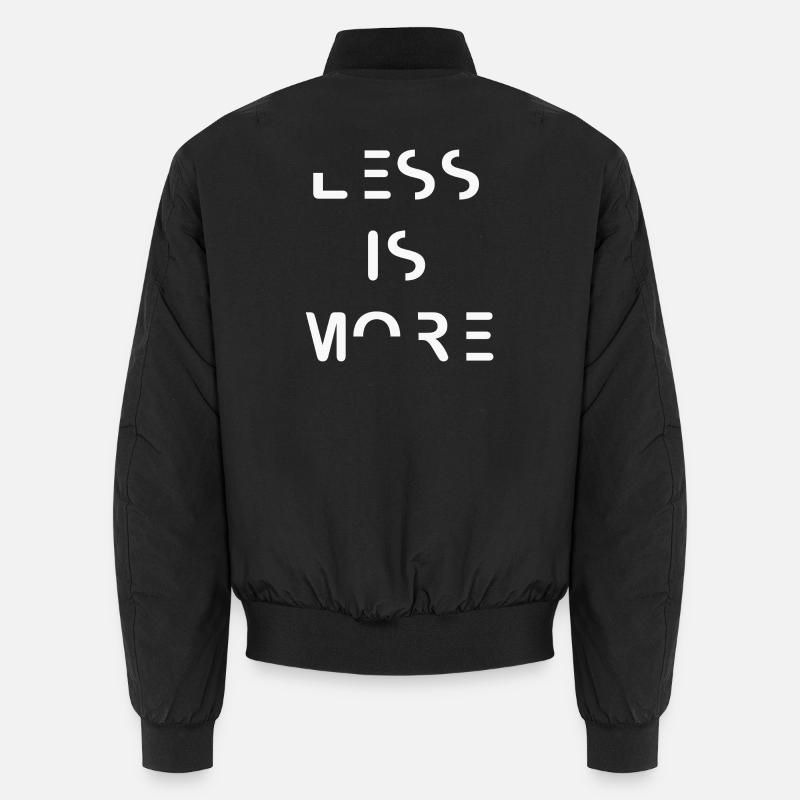Less is more - Conception typographique minimaliste Bomber unisexe