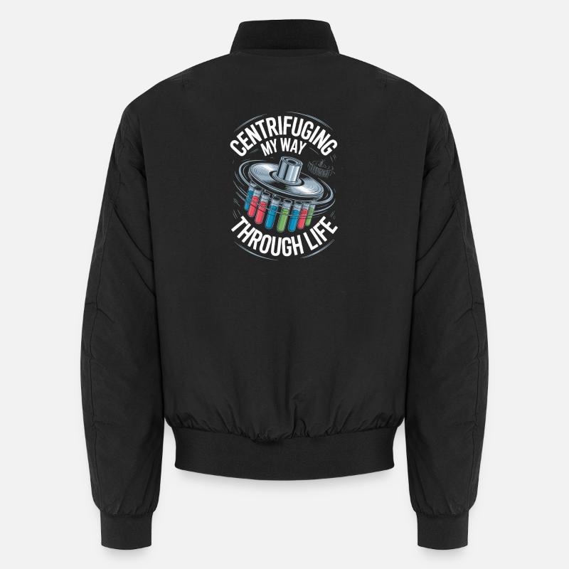 Centrifuging Through Life Science Chemistry Unisex Bomber Jacket