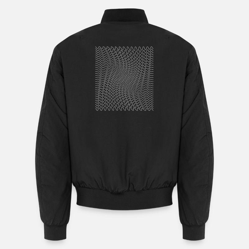 Dynamischer Wellenliniendruck mit optischer Täuschung Unisex Bomberjacke