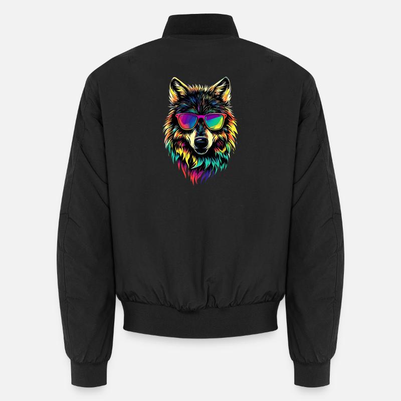 Wolf Liebe Wölfe Wolfsrudel Wolfshund Wilder Wolf Unisex Bomberjacke