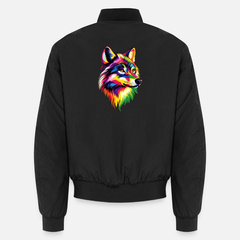 Wolf Liebe Wölfe Wolfsrudel Wolfshund Wilder Wolf Unisex Bomberjacke