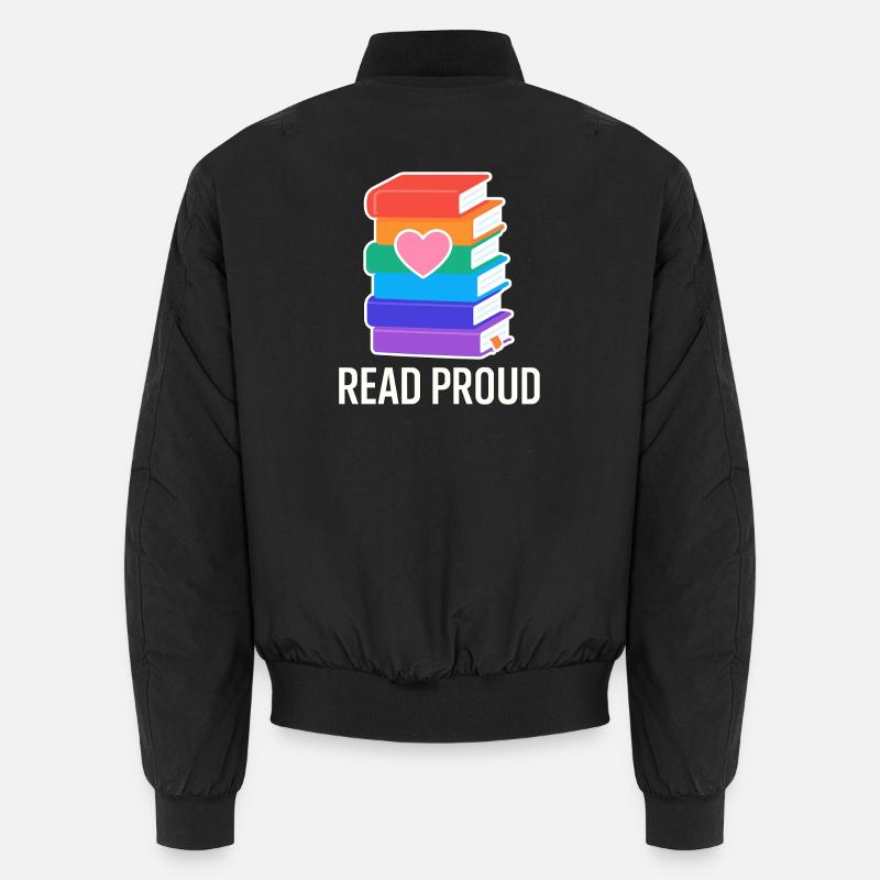Reading Pride With Rainbow Heart Unisex Bomber Jacket
