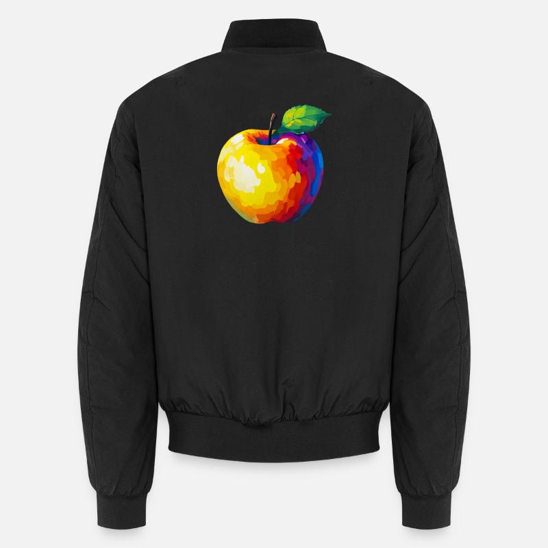 Colorful pixel apple Unisex Bomber Jacket