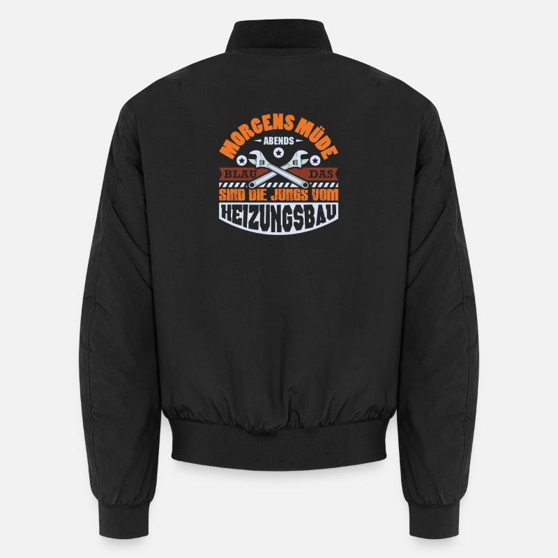 Heating Engineer Heating Construction Plumber Plumber - Unisex Bomber Jacket - black