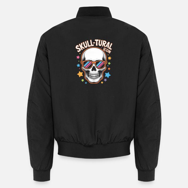 Halloween Skull Tural Icon Retro - Unisex Bomberjacke - Schwarz