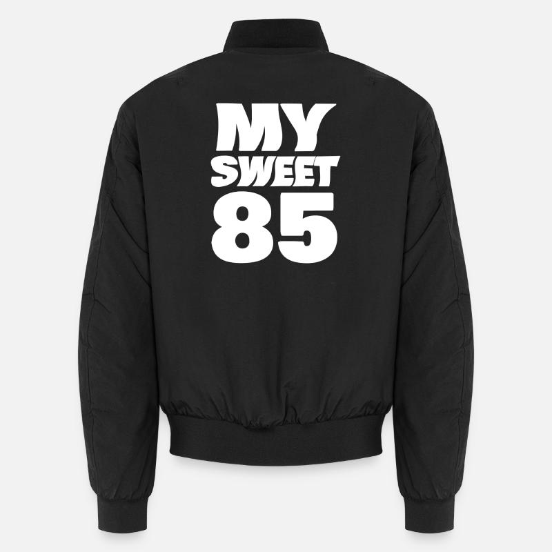 Verspieltes Zuckermotiv mit Nummer 85 Unisex Bomberjacke