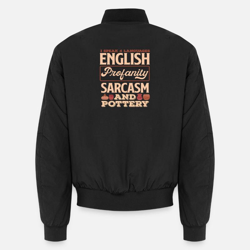 I speak 4 languages and pottery Unisex Bomber Jacket