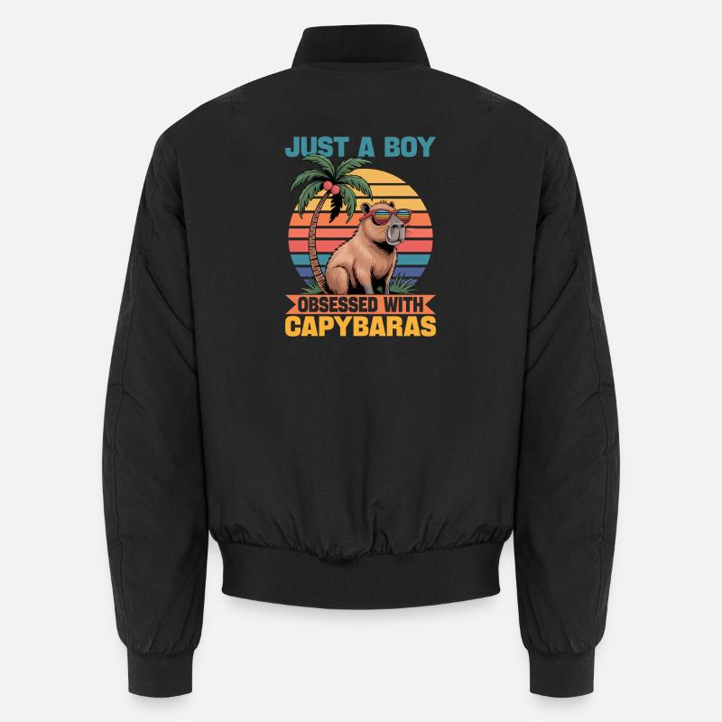 Funny Capybara Unisex Bomberjacke
