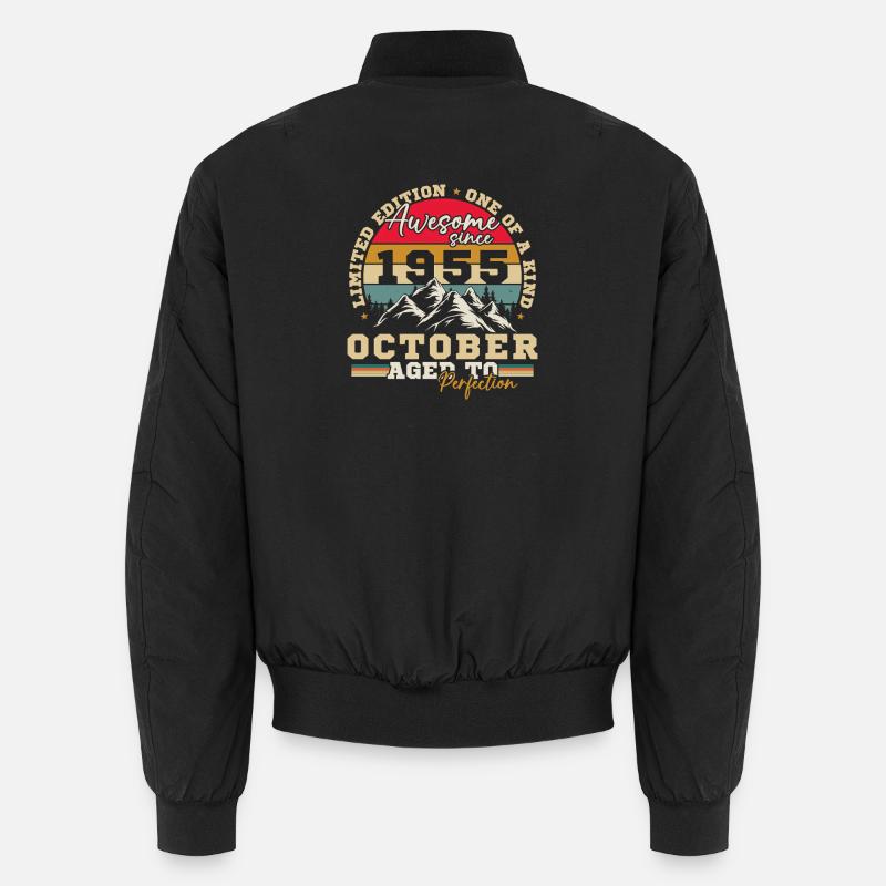 October 1955 Vinatge Retro Birthday Gift Unisex Bomber Jacket
