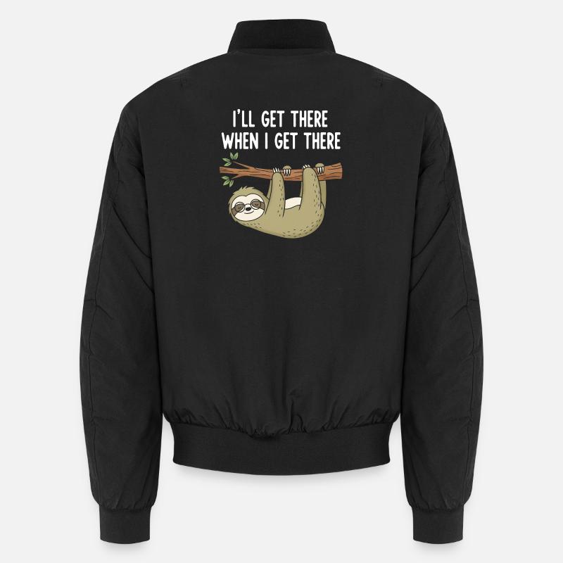 Lässiger Faultier Spruch Unisex Bomberjacke
