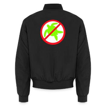 Keine Wasserschildkröte Verboten Schild Zone gegen - Unisex Bomberjacke - Schwarz - Hinten - AI Model Male 185 light (185cm)