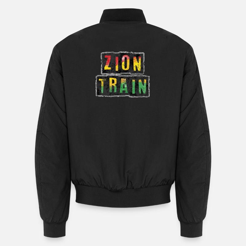 Vibrant ZION TRAIN Reggae Design Bomber unisexe