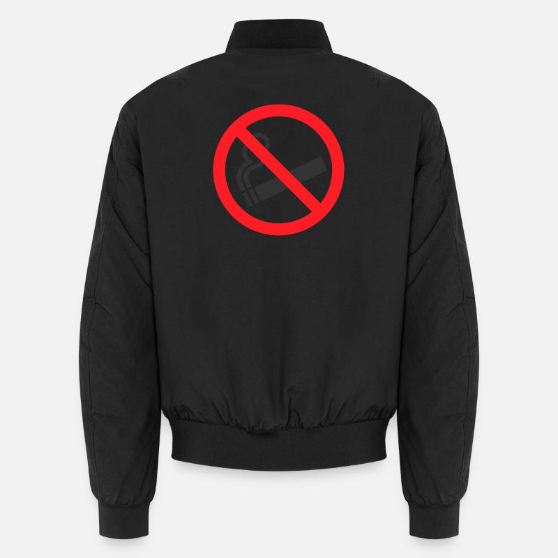 Rauchverbotsschild - Unisex Bomberjacke - Schwarz