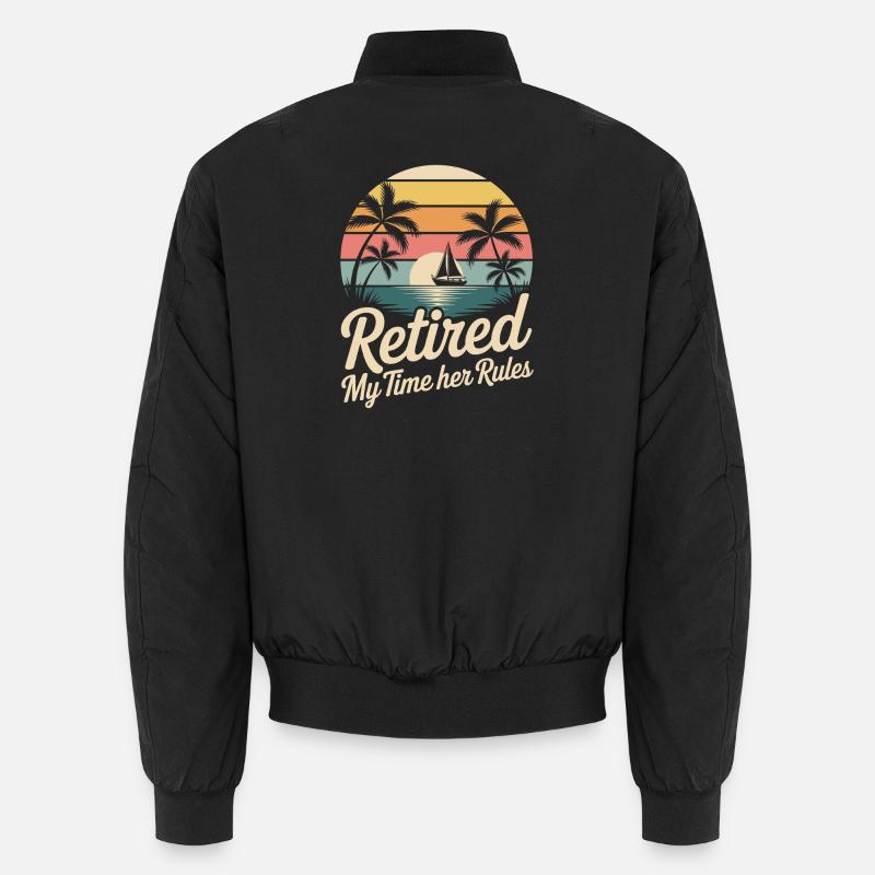 Retired Rente Rentner Lustiger Spruch Unisex Bomberjacke