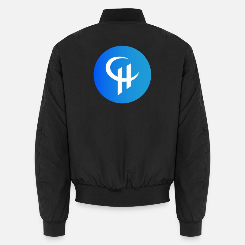 Abstrakter Mond- und Sonne-Design - Unisex Bomberjacke - Schwarz