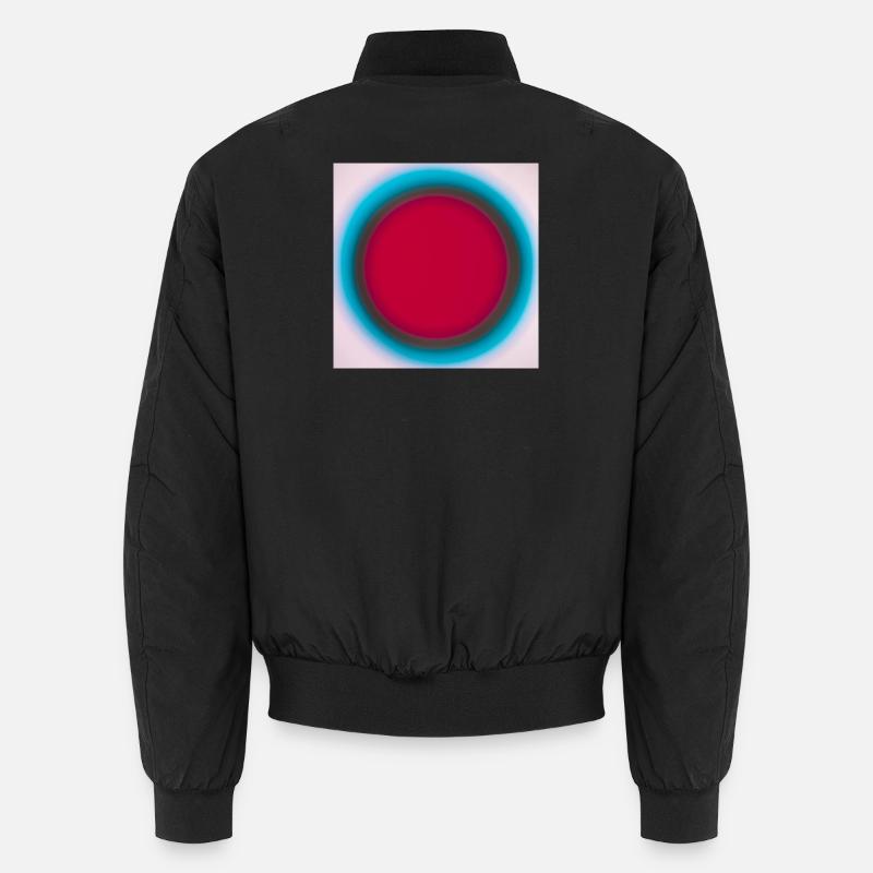 Roter Kreis im blauen Ring Unisex Bomberjacke