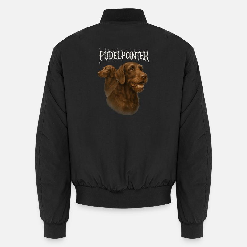 Poodle Pointer - Unisex Bomber Jacket - black