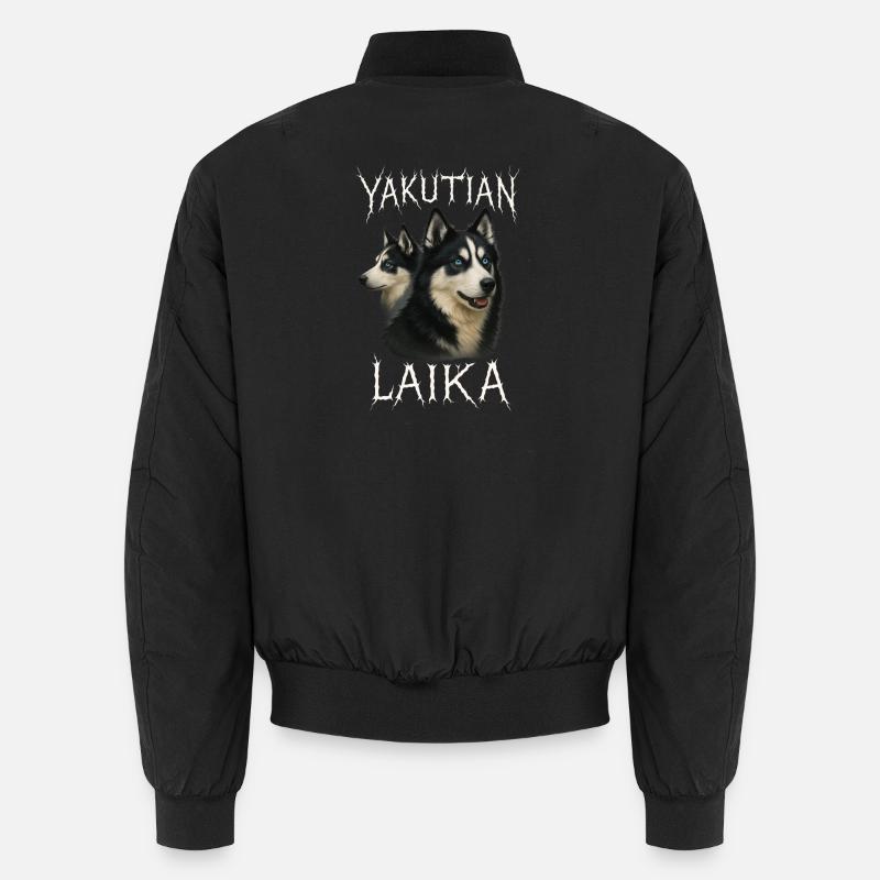 Yakutian Laika - Unisex Bomber Jacket - black