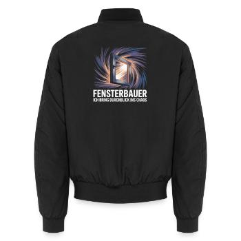 Fabricant de fenêtres - Bomber unisexe - noir - Dos - AI Model Male 185 light (185cm)