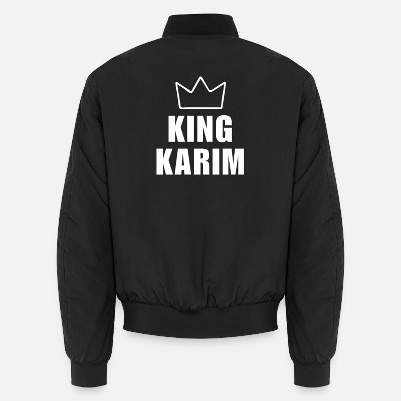 Karim Name mit Buchstabe K - King Crown Hemd Unisex Bomberjacke